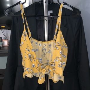 Yellow Floral Tank Top